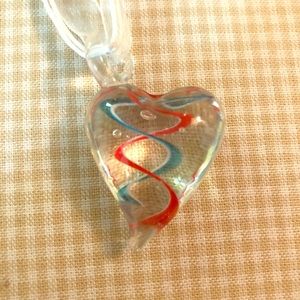 Glass charm necklace